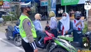 Personel Satlantas Polres Prabumulih Polda Sumsel, Edukasi Pelajar Patuh Lalin