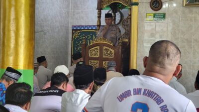 Jumat Bersyiar Polres Prabumulih di Masjid Al Hidayah Pasar II, Ajak Jemaah Jauh Narkoba dan Judi