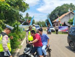 Antisipasi Kemacetan Kunjungan Wamentan, Personel Satlantas Polres Prabumulih Gatur Jalan