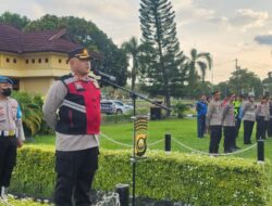 Ratusan Personel Polres Prabumulih Siap Amankan Malam Takbiran