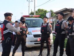 Timsus Tantura Polres Prabumulih Back Up Pengamanan Exit Tol Indraprabu