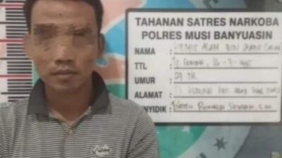 Simpan 13 Paket Sabu, Kamis Alam Dibekuk Tim Opsnal Satrestik Polres Muba