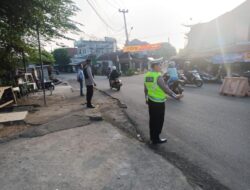 Personel Polres Prabumulih, Rutin Strong Poin Arus Lancar Setiap Pagi