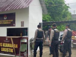 Gudang Logistik KPU Prabumulih, Terus Dipantau Personel Sat Sampta Polres Prabumulih