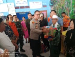 Kapolres Lahat Bersama Pj Bupati, Salurkan Bantuan Banjir Warga Terdampak Desa Tj Tebat