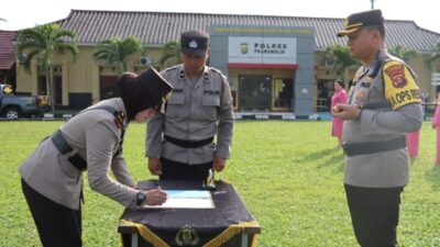 Pindah Tugas, Iptu Santi Wijaya Serahkan Jabatan Kapolsek RKT
