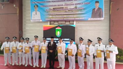 Jabatan Diperpanjang dari 6 Tahun menjadi 8 Tahun, Pj Wako Prabumulih Kukuhkan 12 Kades