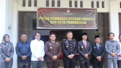 Pj Wako Prabumulih dan Forkominda Cek Gudang Logistik KPU, Pasca Kedatangan Surat Suara