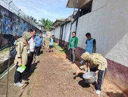 Tanam Bayam dan Kangkung, Rutan Kelas IIB Prabumulih Dukung Program Ketahanan Pangan Nasional Bersama Distan