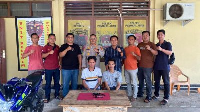 Polsek Penukal Ringkus Dua Resedivis Bersenpi di Jalan Desa Betung
