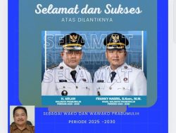 Disdikbud Prabumulih Mengucapkan Selamat Atas Dilantiknya Cak Arlan dan Bang Franky Sebagai Wako dan Wawako Prabumulih Periode 2025 – 2030