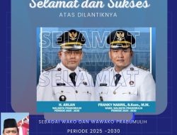 Kesbangpol Prabumulih Mengucapkan Selamat Atas Dilantiknya Cak Arlan dan Bang Franky Sebagai Wako dan Wawako Prabumulih Periode 2025 – 2030