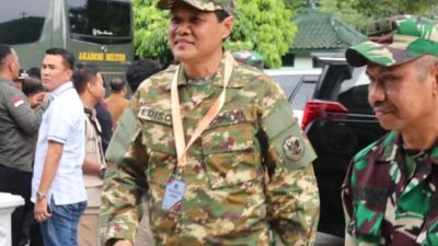 Jalani Retreat Kepala Daerah di AKMIL Magelang, Edison Bupati Muara Enim Berbaju Loreng