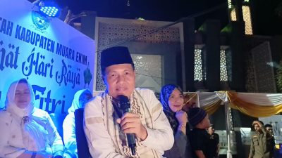 Pawai Takbiran, Edison – Sumarni : Jadikan Tradisi, Kebiasaan Syiar Agama Islam Diimbau Masyarakat Ikut dan Tertib