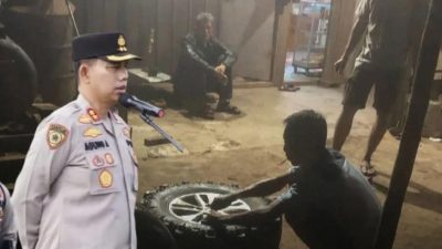 Bravo, Personel Polres Mura Bantu Pemudik Pecah Ban, Carikan Ban Bekas