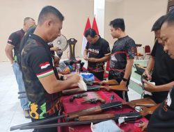 Jaga Keamanan, Lapas Pamekasan Gelar Perawatan Senjata Api Bersama Polres