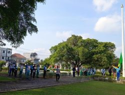 Capaskibraka Prabumulih 2025 Mulai Latihan Pengibaran Bendera di Rumdin Wako