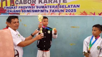 Membanggakan! Athlah Gerald Setiawan Wakili Sumsel di O2SN Nasional Cabor Karate