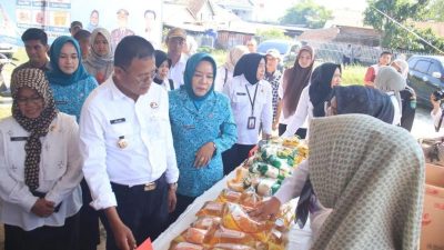 GPM di Anak Petai, Wako Prabumulih Bersama Ketua TP PKK Hadir, Beras Hanya Rp58.500 per 5 Kg
