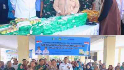 Ratusan Warga Serbu Gerakan Pangan Murah di Prabumulih, Beras 5 Kg Hanya Rp 58.500