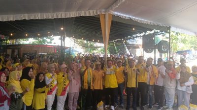 HUT ke-61, Golkar Prabumulih Gelar Senam Bersama dan Bagikan 1.000 Paket Sembako