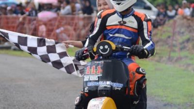 Arief Benjoel, Pembalap Vespa Peh Sapu Bersih Juara di Bupati PALI Road Race Championship 2025, Harumkan Nama Prabumulih
