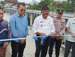 Wako Prabumulih Resmikan Jembatan Bailey Muara Dua, Jembatan Permanen Segera Dibangun