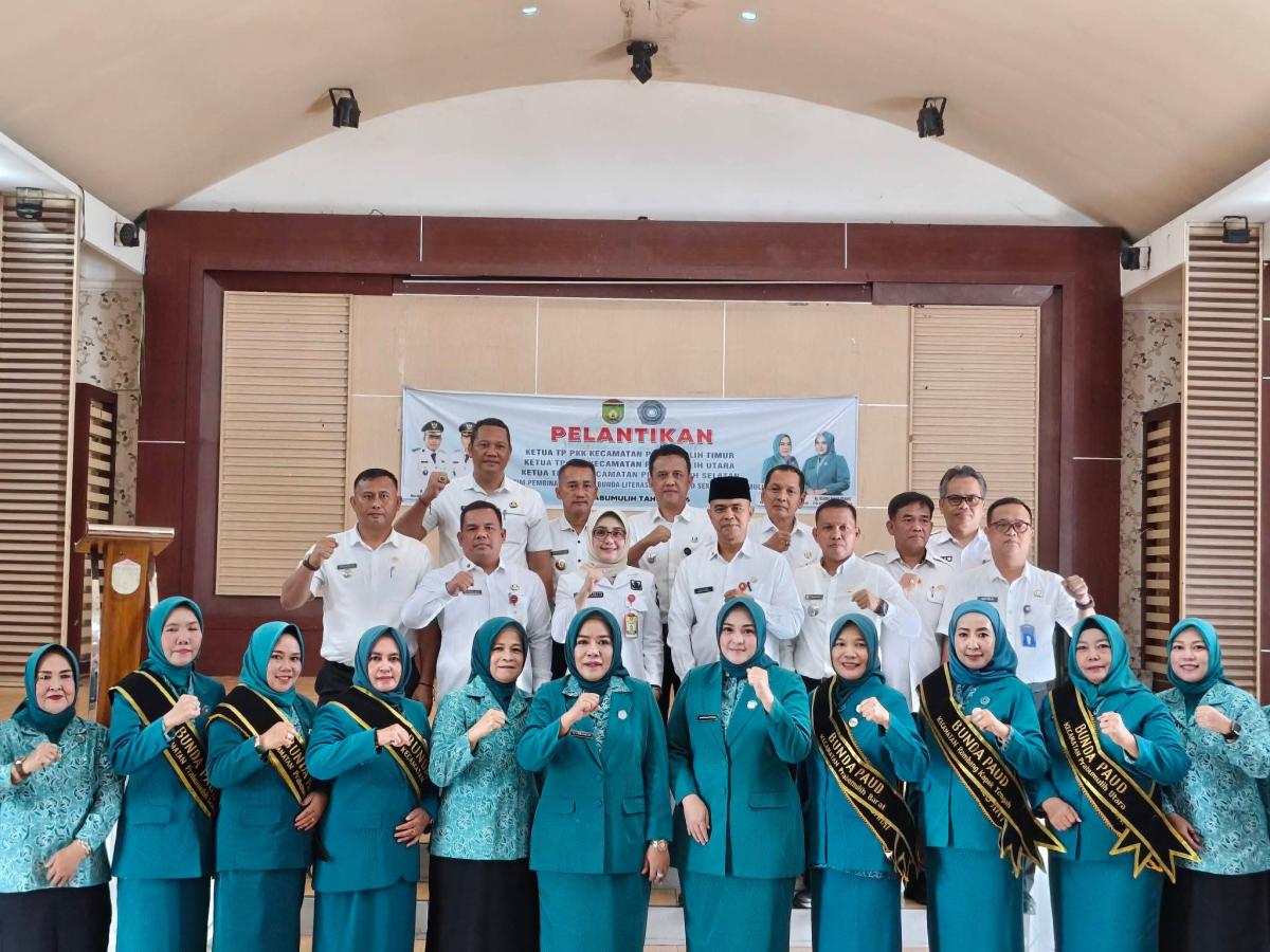 Tiga Kepengurusan Tiga Kecamatan TP PKK Dilantik, Ini Harapan Hj Linda Arlan