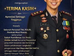 Kapolres Musi Rawas Sampaikan Apresiasi, Operasi Ketupat 2026 Berjalan Aman dan Kondusif