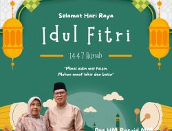 Drs HM Rasyid SAg MM, Anggota DPRD Prabumulih, Fraksi FPDIP Mengucapkan Minal Aidin Wal Faizin 1447 H/2026 M