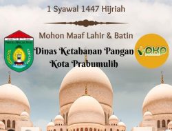 Segenap Jajaran DKP Prabumulih Mengucapkan Selamat Idul Fitri 1447 H/2026 M, Mohon Maaf Lahir Batin