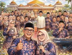 Kompak Berbatik Petule, Bupati Muara Enim Perkuat Silaturahmi dengan Pemprov Sumsel di Griya Agung