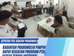 Kantah Prabumulih Percepat PTSL 2026, Tekankan Kualitas dan Tanggung Jawab