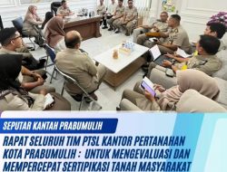 Kantor Pertanahan Prabumulih Gelar Rapat Tim PTSL 2026, Percepat Sertifikasi Tanah Masyarakat