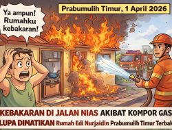 Kebakaran Rumah di Prabumulih Timur, Diduga Akibat Kompor Gas Lupa Dimatikan