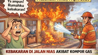 Kebakaran Rumah di Prabumulih Timur, Diduga Akibat Kompor Gas Lupa Dimatikan