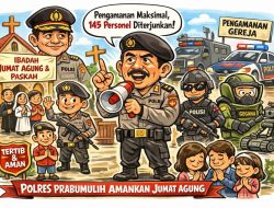 Pengamanan Jumat Agung, Polres Prabumulih Sebar Ratusan Personel