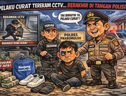 Beraksi Dini Hari, Pelaku Curat Terekam CCTV dan Berakhir di Tangan Polisi