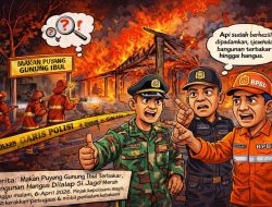 Makan Puyang Gunung Ibul Terbakar, Bangunan Hangus Dilalap Si Jago Merah