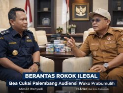 Berantas Rokok Ilegal, Bea Cukai Palembang Audiensi Wako Prabumulih