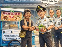 Rutan Prabumulih Berbagi, Asmadi Terima Gerobak Gratis di Hari Bakti Pemasyarakatan ke-62