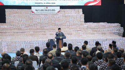 Wamen Ossy Saksikan Penyerahan Denda Administratif Rp11,4 Triliun oleh Satgas PKH sebagai Wujud Penyelamatan Kekayaan Negara