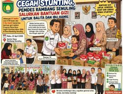 Cegah Stunting, Pemdes Rambang Senuling Salurkan Bantuan Gizi untuk Balita dan Ibu Hamil