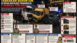 Detik-Detik Tabrakan Beruntun di Depan Mapolres Prabumulih, 3 Korban Terluka