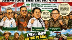 Wako Prabumulih Hadiri Pelantikan HKTI Sumsel, Gubernur: Energi Baru Buat Petani