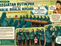 Kegiatan Rutin PKK Sinar Rambang Dirangkai Halal Bihalal, Pererat Silaturahmi Warga