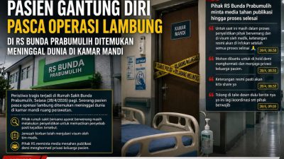 Pasien Gantung Diri Pasca Operasi di RS Bunda Prabumulih, Pihak RS Minta Media Tahan Publikasi