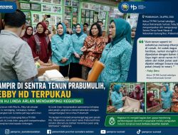 Mampir di Sentra Tenun Prabumulih, Febby HD Terpukau, Hj Linda Arlan Turut Mendampingi