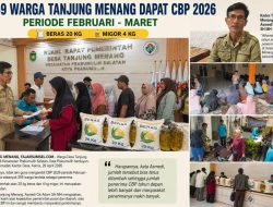 259 Warga Tanjung Menang Terima CBP 2026, Dapat Beras 20 Kg dan Migor 4 Kg