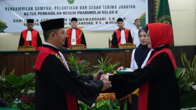 Ketua PN Prabumulih Resmi Dilantik Sugiri W Gantikan RA Asrinigrum, Pemkot Harap Perkuat Sinergi